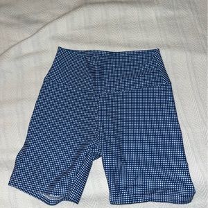 Skatie x Salty Blonde Blue Gigham Bike Short. Size small.